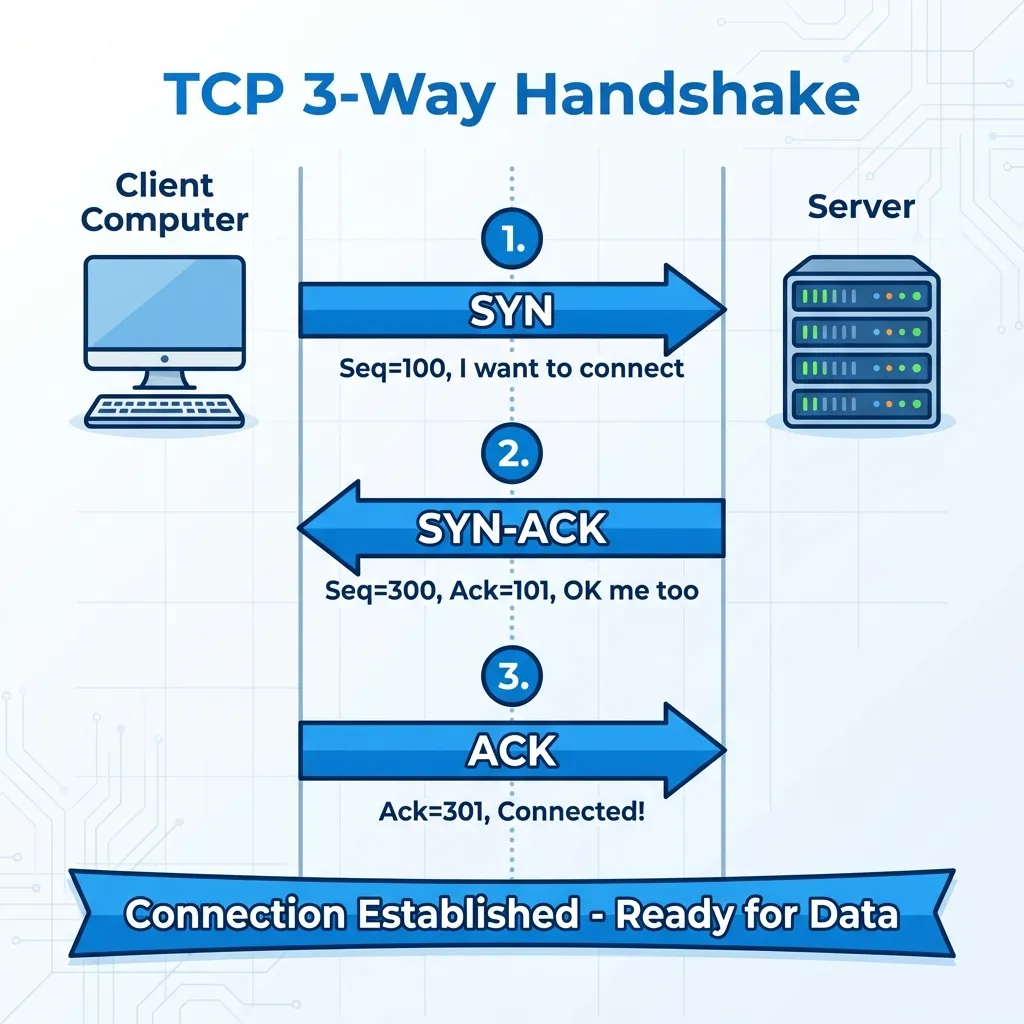 TCP 3-Way Handshake Flow