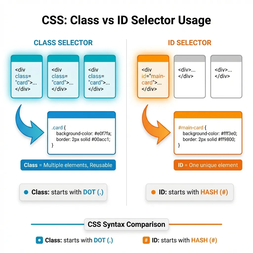 Class vs ID Usage
